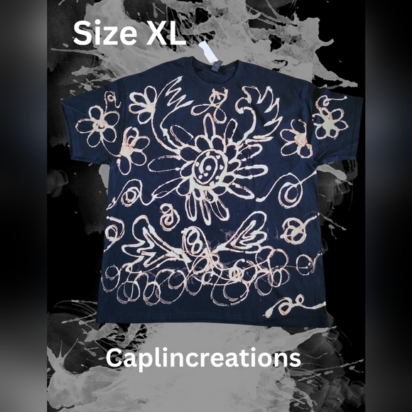 New Handmade Bleach Dye Shirt Size Mens XL - Picture 1 of 4